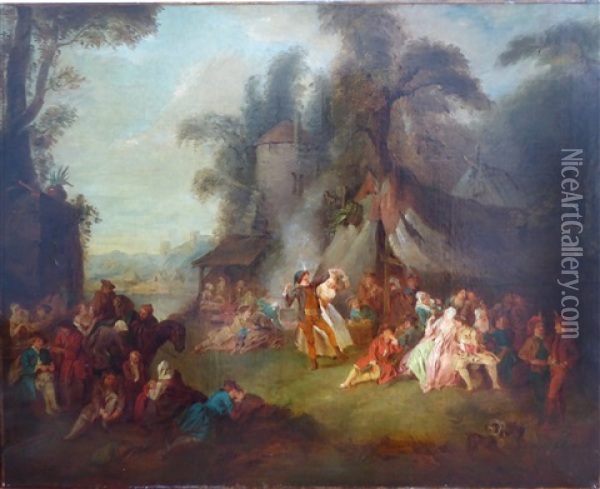 Rejouissance De Soldats Oil Painting - Jean-Baptiste Pater