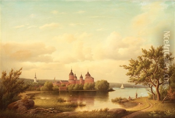 Vy Mot Gripsholms Slott Oil Painting - Carl Abraham Rothsten