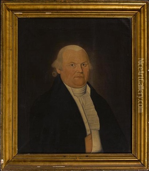 Portrait Of A Gentleman Oil Painting - John Brewster Jr.