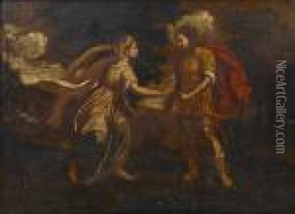 Rinaldo And Armida Oil Painting - Jacopo Vignali