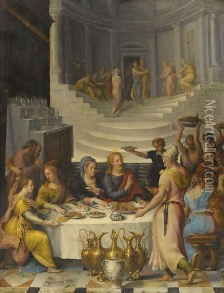 Marriage Feast At Cana Oil Painting - Lavinia Fontana