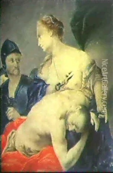 Samson Und Delia Oil Painting - Joseph Dorn
