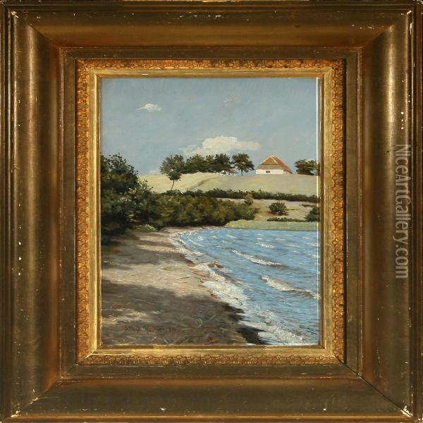 Coastal Scenery Oil Painting - Jens Thomsen Jensen