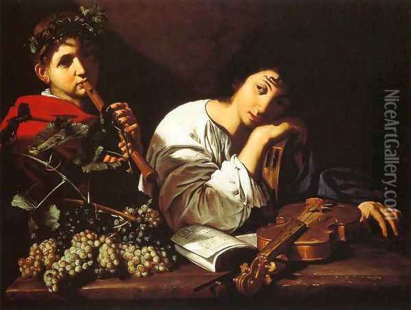 Aminta's Lament Oil Painting - Bartolomeo Cavarozzi