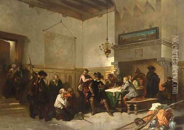 At the Tribunal Oil Painting - Herman Frederik Carel ten Kate