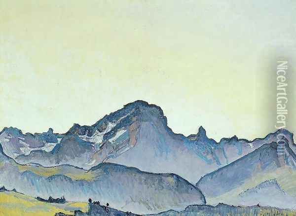 The Grand Muveran Oil Painting - Ferdinand Hodler