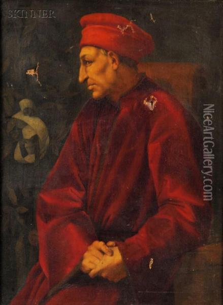 Portrait Of Cosimo De' Medici Oil Painting - (Jacopo Carucci) Pontormo