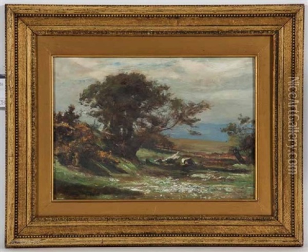 View Down To Tay Oil Painting - James Hamilton