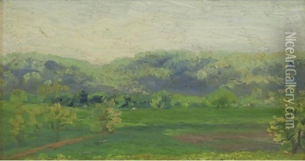 Spring- Rockland Lake Oil Painting - Arthur Bowen Davies