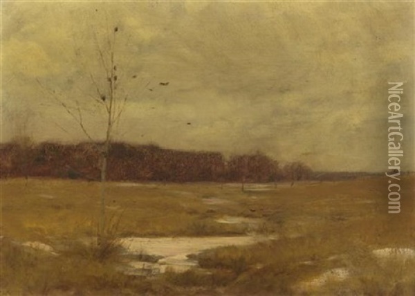 Autumn River Oil Painting - Dwight William Tryon