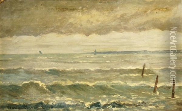 La Mer Agitee, Nice Oil Painting - Vartan Makokian