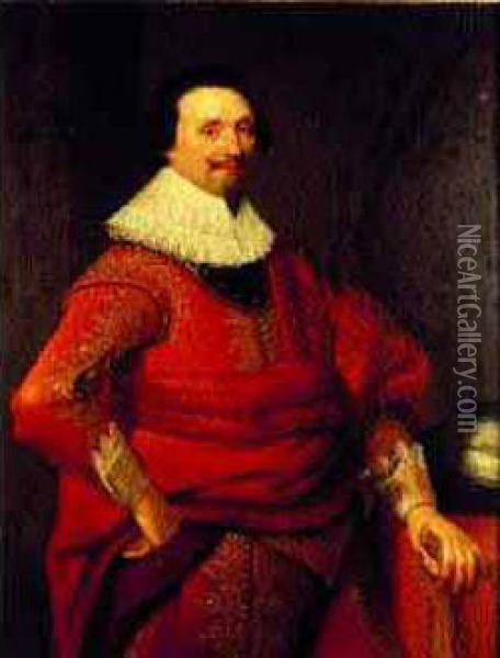  Portrait Presume Du General Spinola  Oil Painting - Adam de Colone
