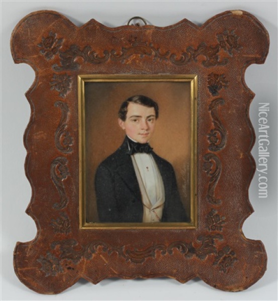 A Portrait Of A Young Gentleman Oil Painting - Albert Theer