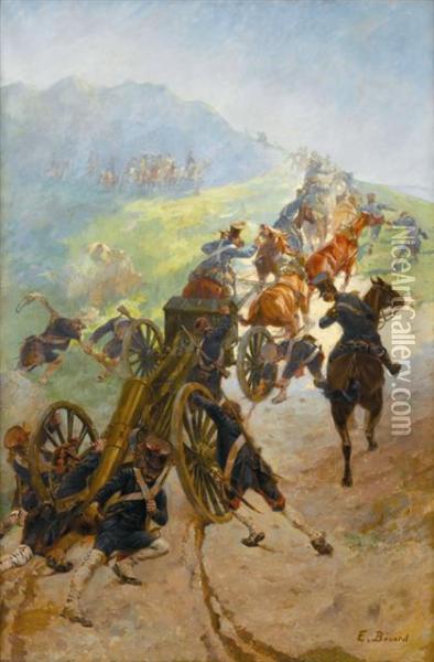 Napoleon Observing The March Over The Alps Oil Painting - Ernest Board