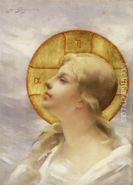 Kopf Einer Heiligen Oil Painting - Paul Francois Quinsac