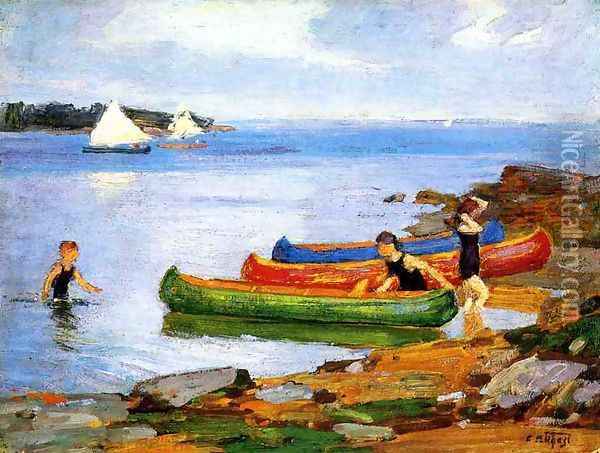 Canoeing 2 Oil Painting - Edward Henry Potthast