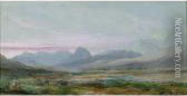Near Lochinver - Stack Polly, Suilven And Quinag Oil Painting - William Turner
