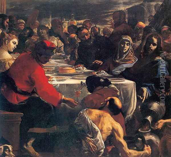 The Marriage at Cana 1655-60 Oil Painting - Mattia Preti