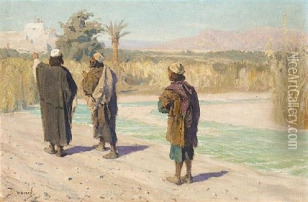 The Arrival In His Town (from Scenes From The Life Of Christ) Oil Painting - Vasili Dimitrievich Polenov