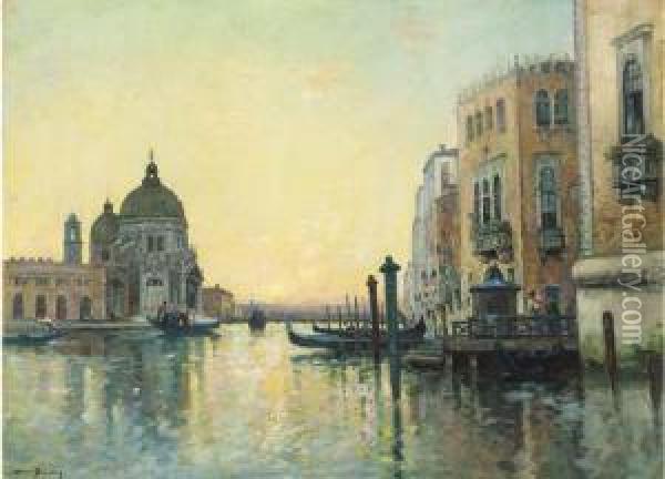 The Entrance To The Grand Canal, Venice Oil Painting - Maurice Bompard