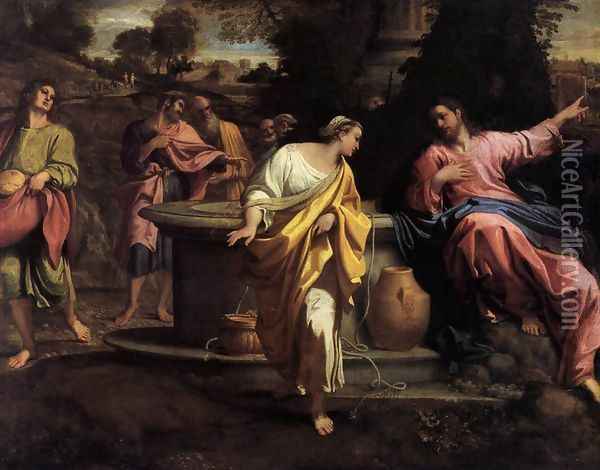 The Samaritan Woman at the Well Oil Painting - Annibale Carracci