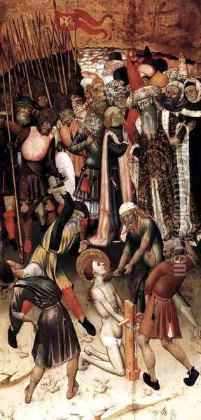 The Flagellation of St George Oil Painting - Bernat (Bernardo) Martorell