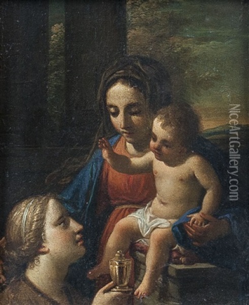 Vergine Con Bambino E Santa Maria Maddalena Oil Painting - Bartolomeo Schedoni