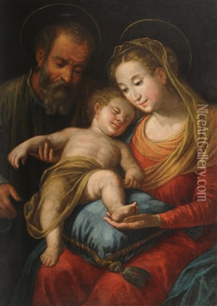 La Sainte Famille Oil Painting - Lavinia Fontana