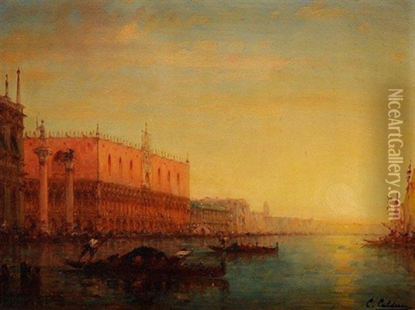 Le Grand Canal A Venise Oil Painting - Charles Clement Calderon