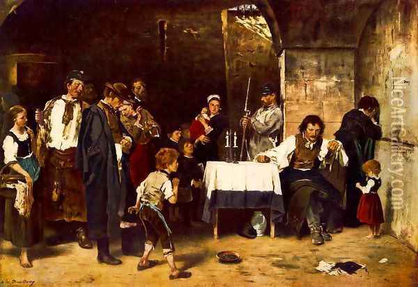 The Condemned Cell II 1880 Oil Painting - Mihaly Munkacsy