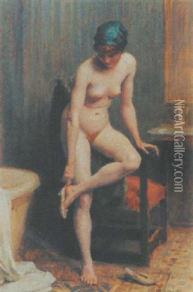 La Toilette Oil Painting - Frederic Dufaux