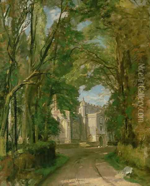 East Bergholt Church Oil Painting - John Constable
