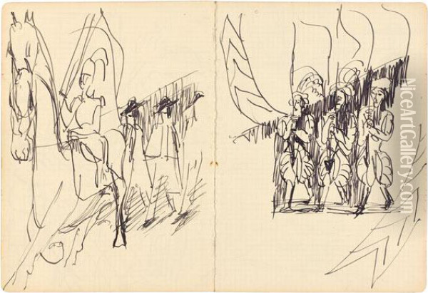 Der Vorreiter Des Festumzuges Oil Painting - Ernst Ludwig Kirchner