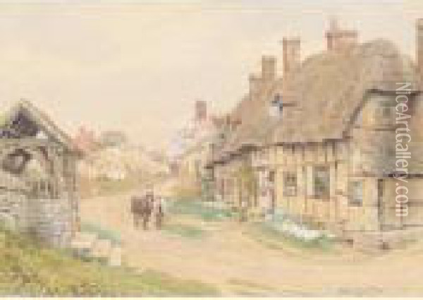 The Church Gate, Welford-on-avon Oil Painting - Alfred Robert Quinton
