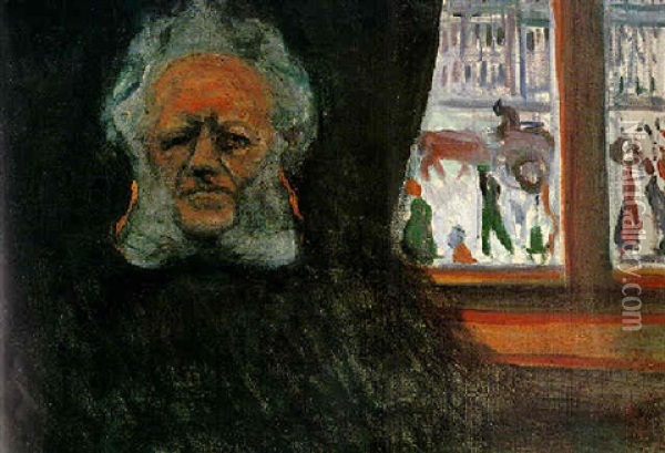 Ibsen In The Grand Cafe Oil Painting - Edvard Munch