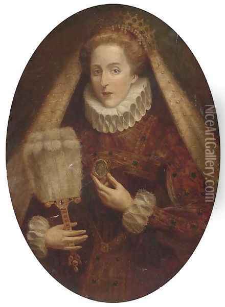 Portrait of Queen Elizabeth I (1533-1603) Oil Painting - English School