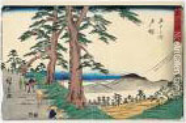 Dessin Preparatoire Et Estampe Correspondante Oil Painting - Utagawa or Ando Hiroshige