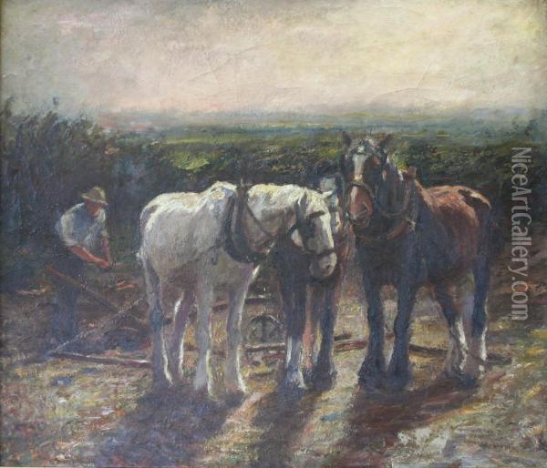 After Harvest Oil Painting - Harry Filder