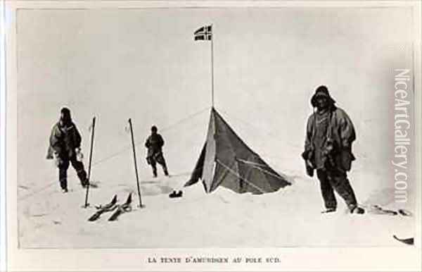 Tent left at the South Pole by Roald Amundsen Oil Painting - Lieutenant Henry Robertson ('Birdie') Bowers