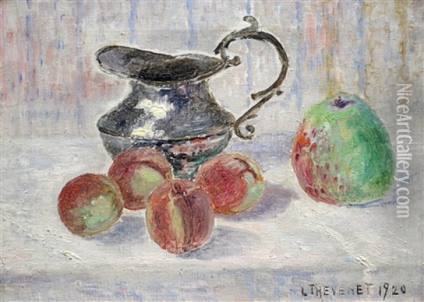 Still Life With Fruits Oil Painting - Louis Thevenet