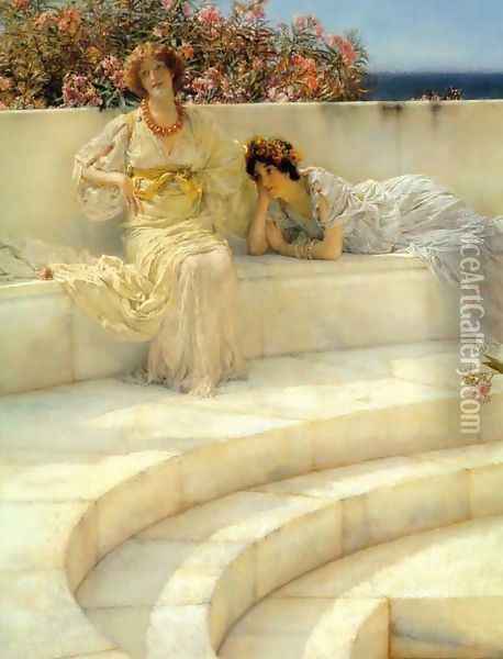 Under the Roof of Blue Ionian Weather (detail) Oil Painting - Sir Lawrence Alma-Tadema