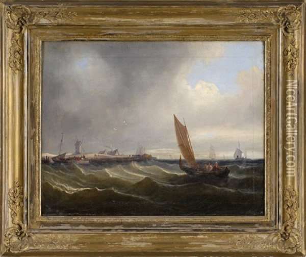 Heimkehr Der Fischerboote Oil Painting - Baron Jean Antoine Theodore Gudin