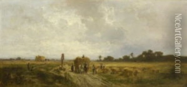 Ein Sommertag Auf Der Hochebene Bei Munchen Ii Oil Painting - Adolf Heinrich Lier