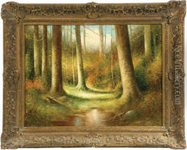 Landscape Oil Painting - Elbridge J. Fenn