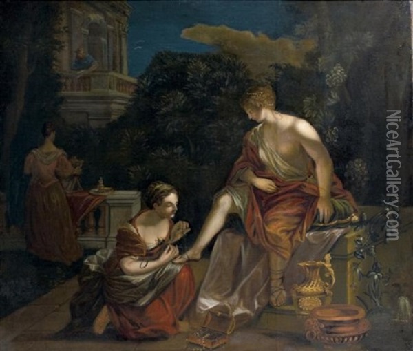 Bethsabee Au Bain Oil Painting - Pieter van Veen
