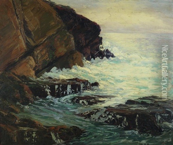 Surf Oil Painting - William Henry Price
