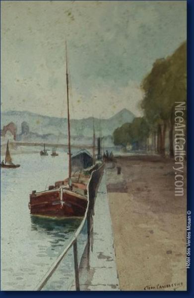 Bord De Meuse Oil Painting - Jean Cambresier