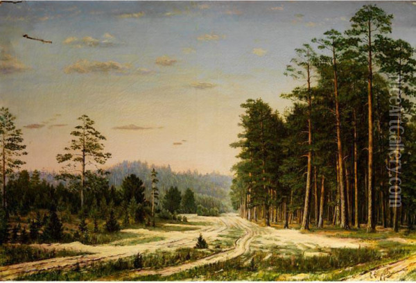 Landschaft Oil Painting - Simeon Fedorovich Fedorov