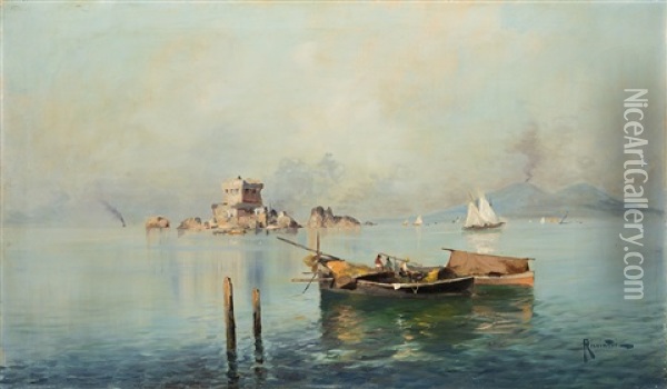 Fortezza Di Rovigliano Oil Painting - Oscar Ricciardi