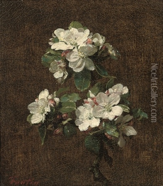Bouquet De Fleur D'un Pommier Oil Painting - Henri Fantin-Latour